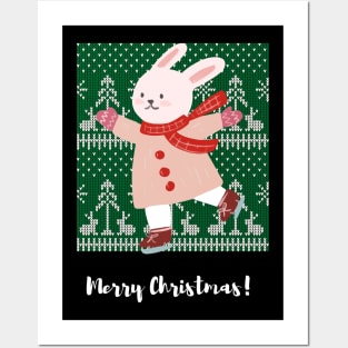 Rabbit Bunnies Christmas Tree Shirt, Rabbit Christmas Tree Tee, Rabbit Mom Shirt, Bunny Rabbit Tree Shirt, Rabbit Lover Gift, Chrismas Tree Posters and Art